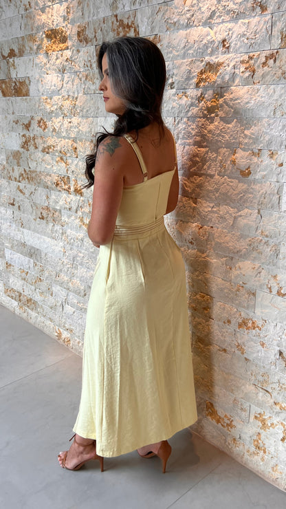 Conjunto Saia cropped Pespontada JEN- Amarelo 5973