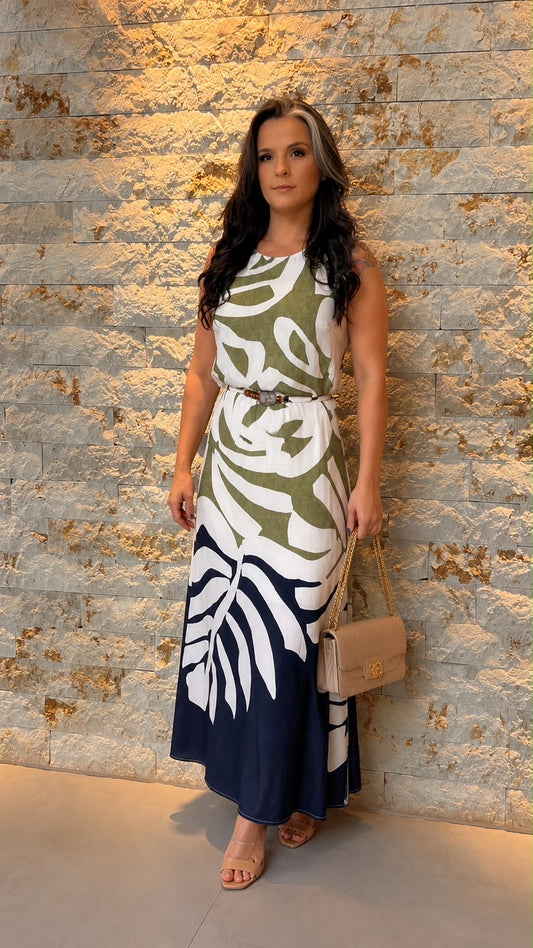 Vestido Midi Galho Solto PIS- Estampa 2 6100