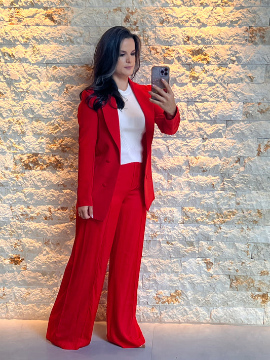 Blazer Botões Doce - Vermelho 5141