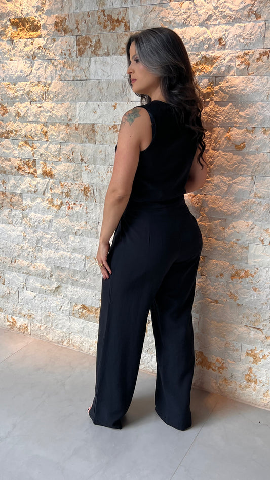 Conjunto Calça Regata Assimétrica ARA- Preto 5994