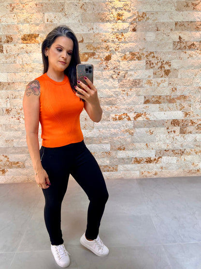 Blusa Regata Alto Relevo - Laranja 5057