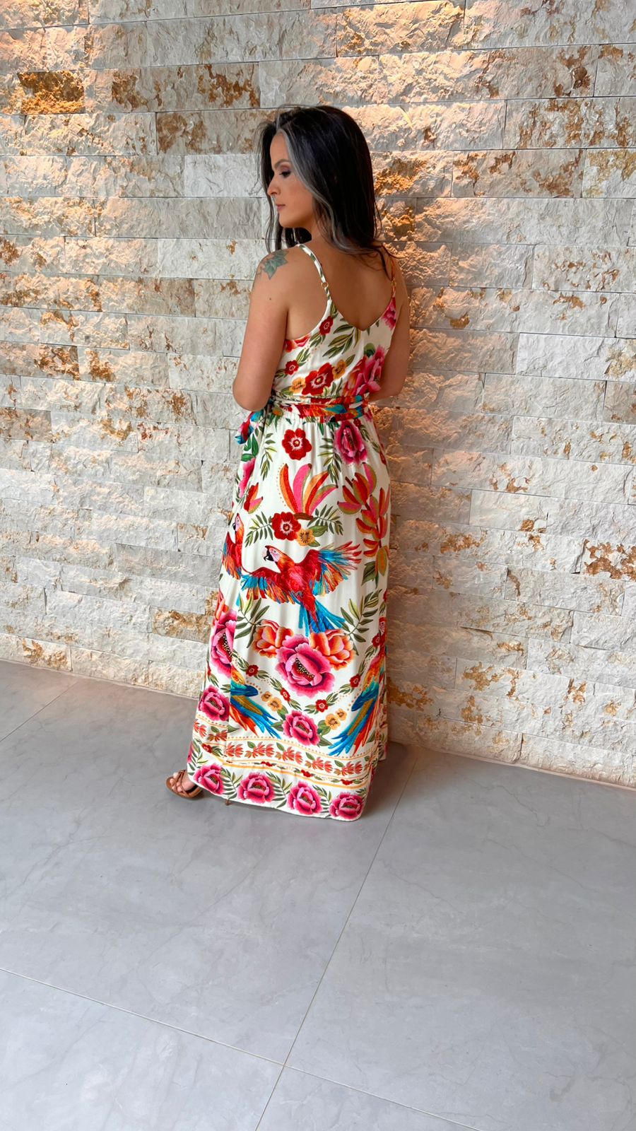 Vestido Midi Transpassar Arara ARTE - Estampado 5499