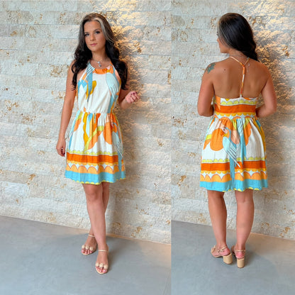 Vestido Curto Alça Costa CHI- Estampado 5943