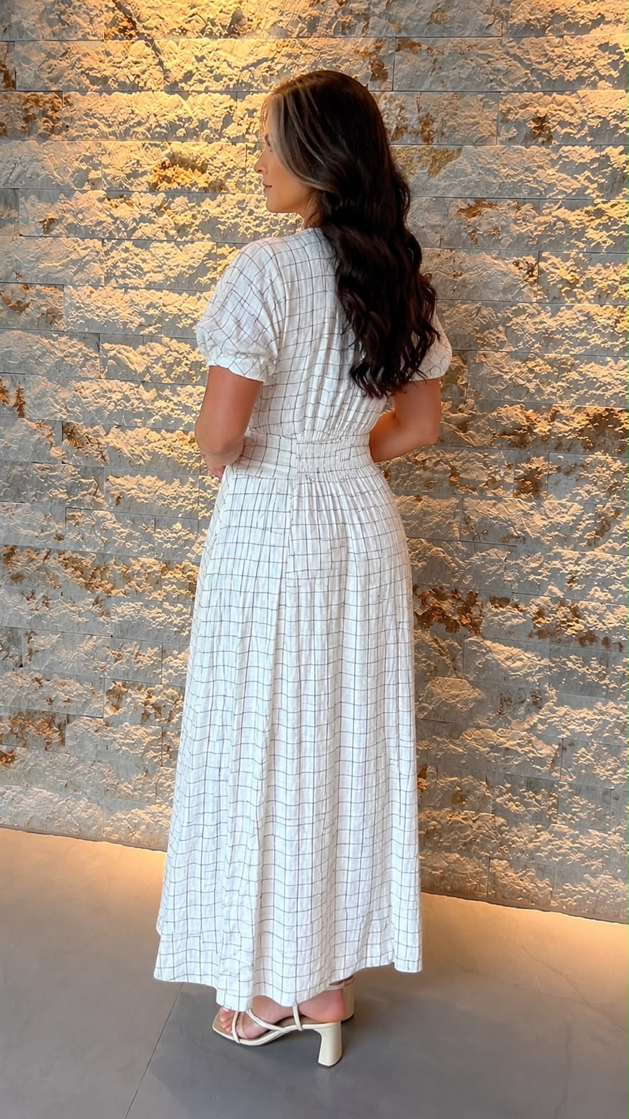 Vestido Midi Quadriculado PIS- Estampado 5871
