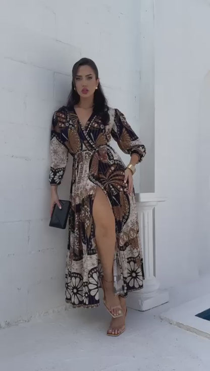 Vestido Chemisse Transpassado - Estampado 5107/2