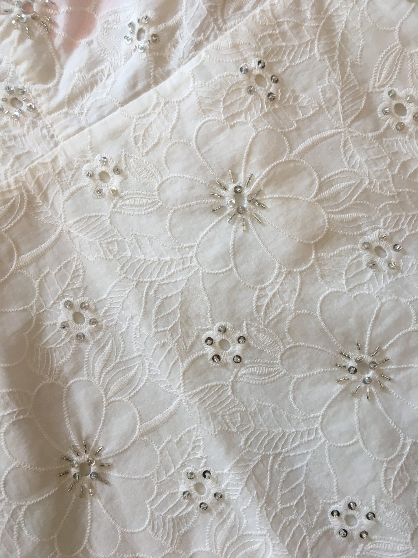 Lesie Embroidered Short Dress - White