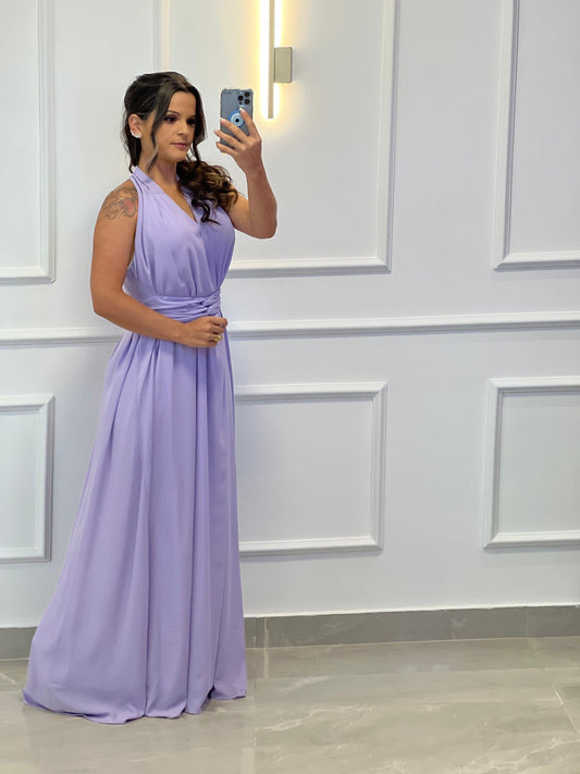 One Size Sleeveless Long Dress - Lavender