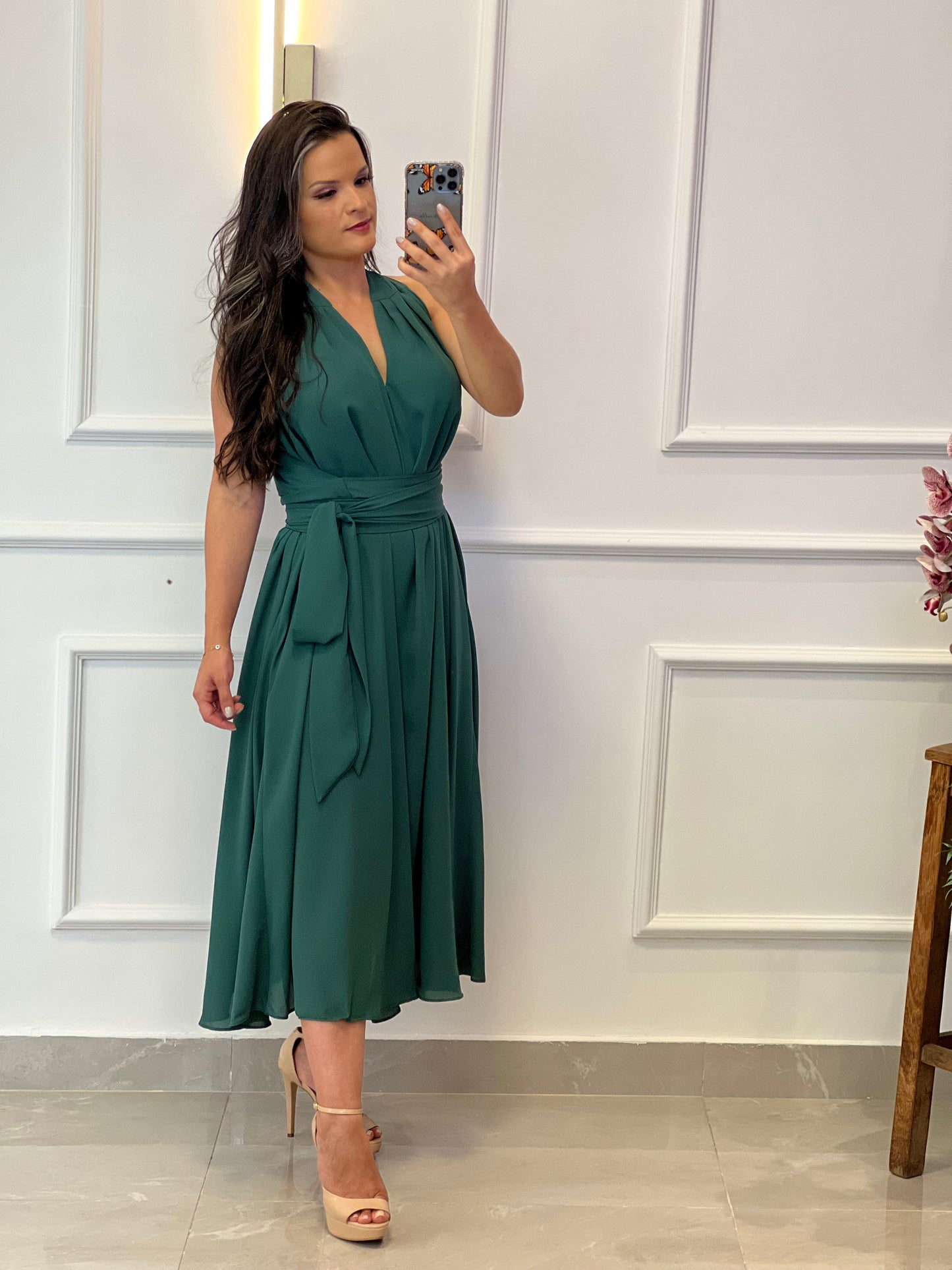 Longuette Dress One Size - Emerald Green