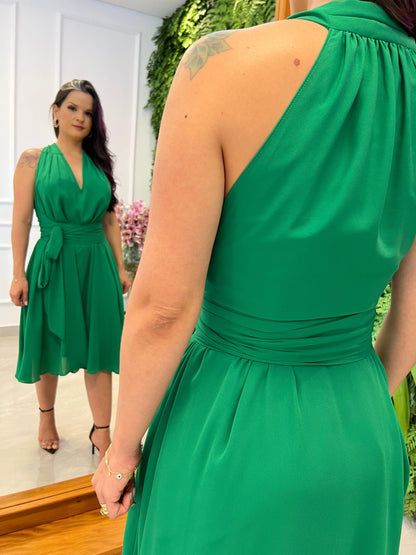 Vestido Midi Conf Tamanho Único - Verde Bandeira 5277