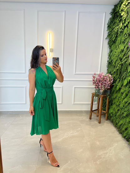 Vestido Midi Conf Tamanho Único - Verde Bandeira 5277