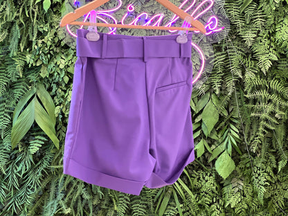 Tailoring Belt Shorts - Lilac