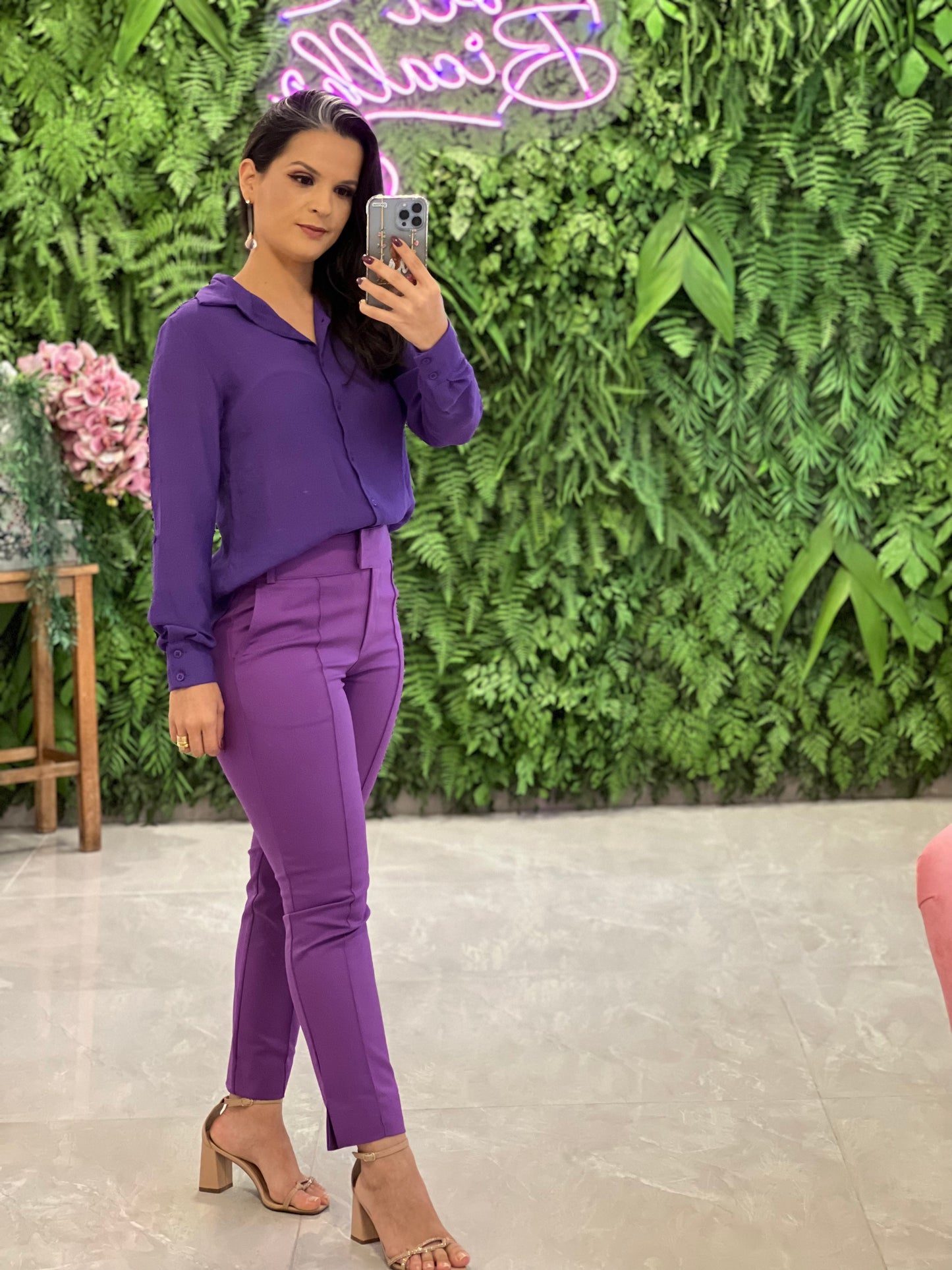 Tailoring Trousers Fabric Portinari - Dark Purple
